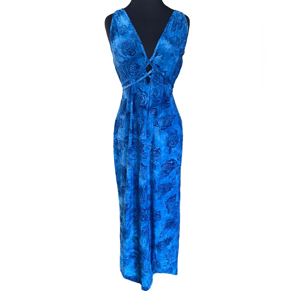 NWT Hello Molly blue Twilight Blossoms maxi dress size 10